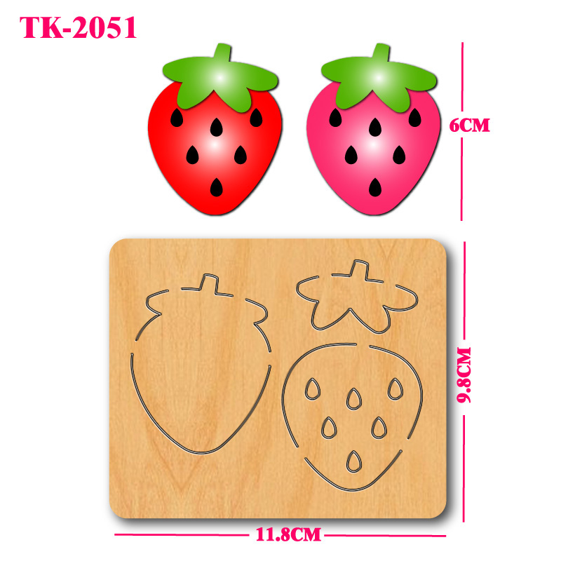 Strawberry wooden cutting mold - Art And Craft Exclusives avis et prix
