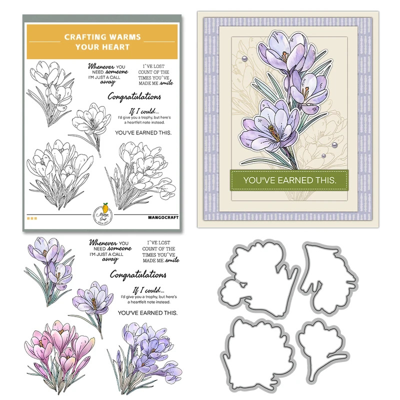 Zephyranthes Candida Cutting D - Rubber Stamp Blank avis et prix