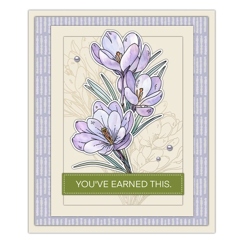 Zephyranthes Candida Cutting D - Rubber Stamp Blank avis et prix