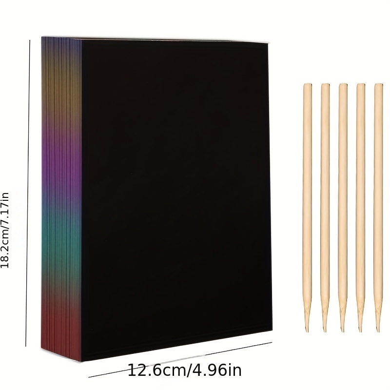 50 pcs Scratch Paper Kids Rain - Art Craft Rainbow avis et prix