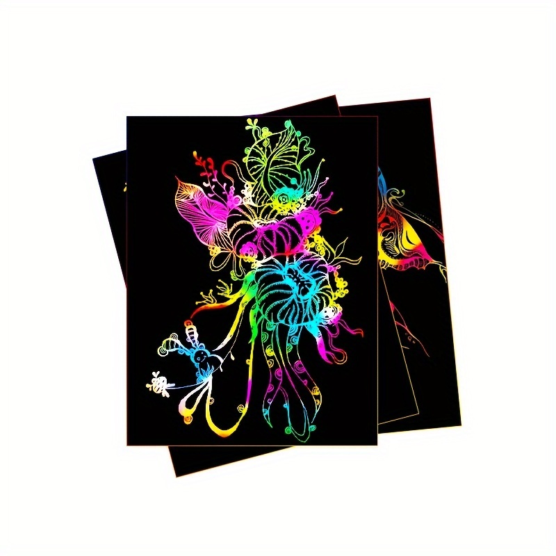 50 pcs Scratch Paper Kids Rain - Art Craft Rainbow avis et prix