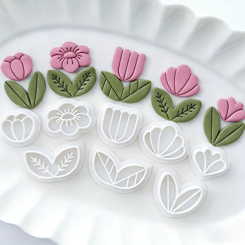 8Pcs Floral Leaf Polymer Clay  - Art Craft Leaves avis et prix