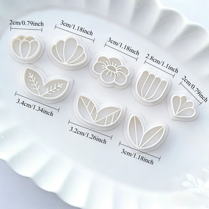 8Pcs Floral Leaf Polymer Clay  - Art Craft Leaves avis et prix