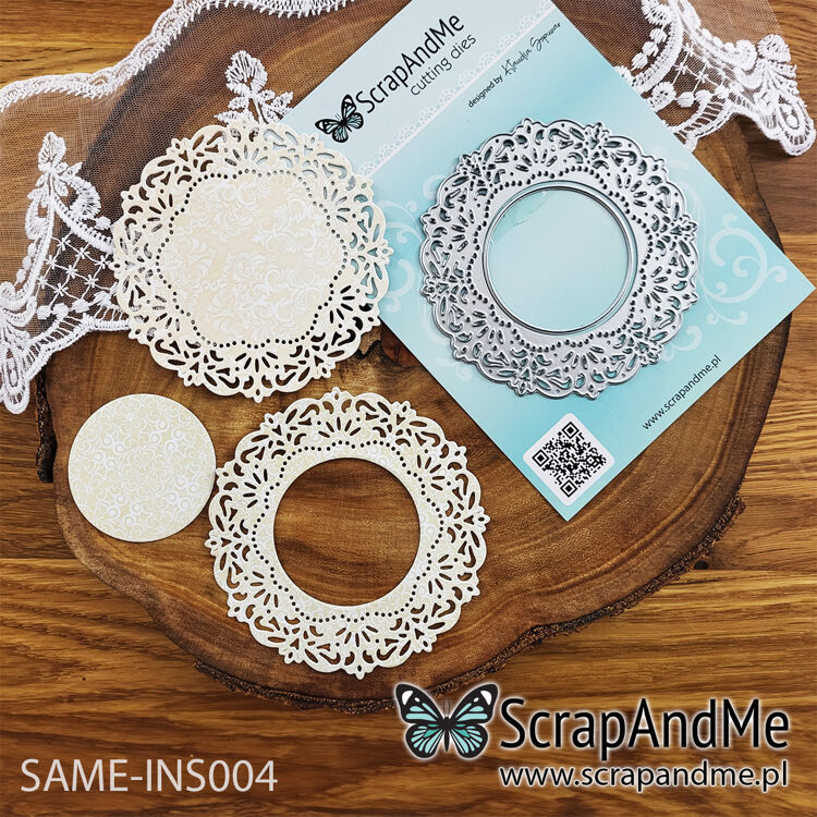 Butterfly Doily Flowers Frame  - Rubber Stamp Blank avis et prix