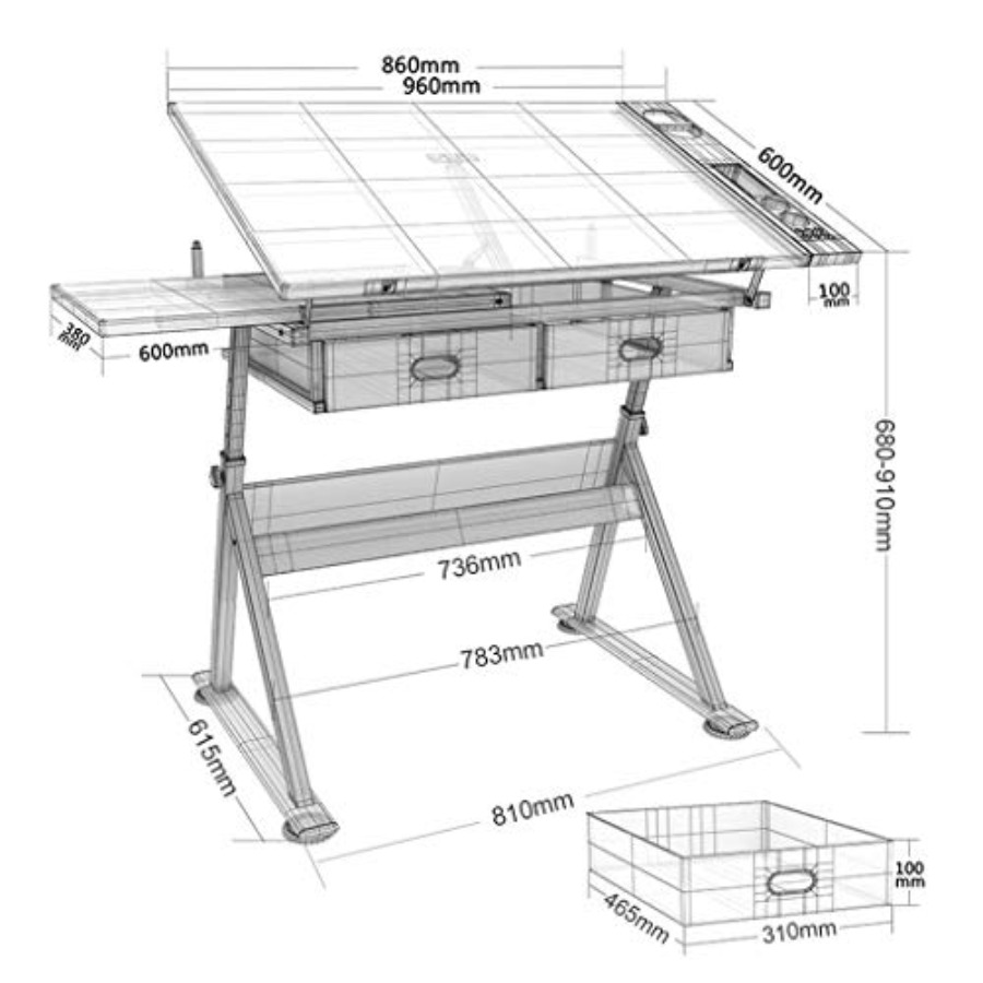 Drafting Table with Storage He - Art & Craft Toys For Kids avis et prix