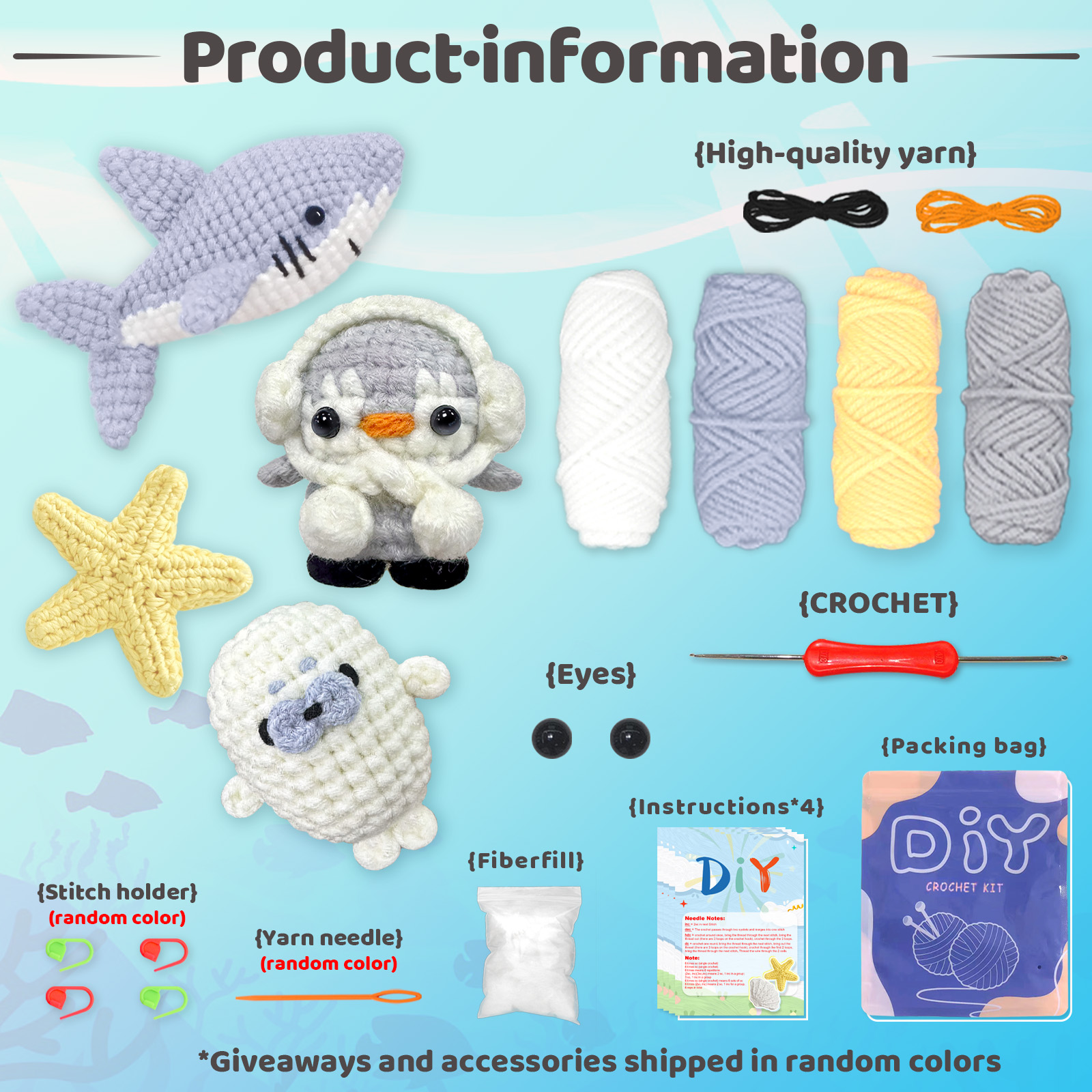 YAMAXIN 4PCS DIY Crochet Kit f - Art Craft Yarn avis et prix
