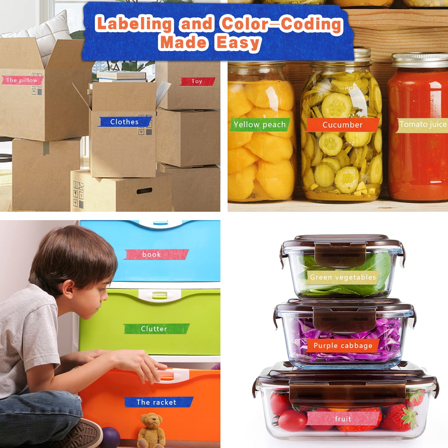 6 Colored Masking Tape 0.94in  - Art Craft Decoration avis et prix