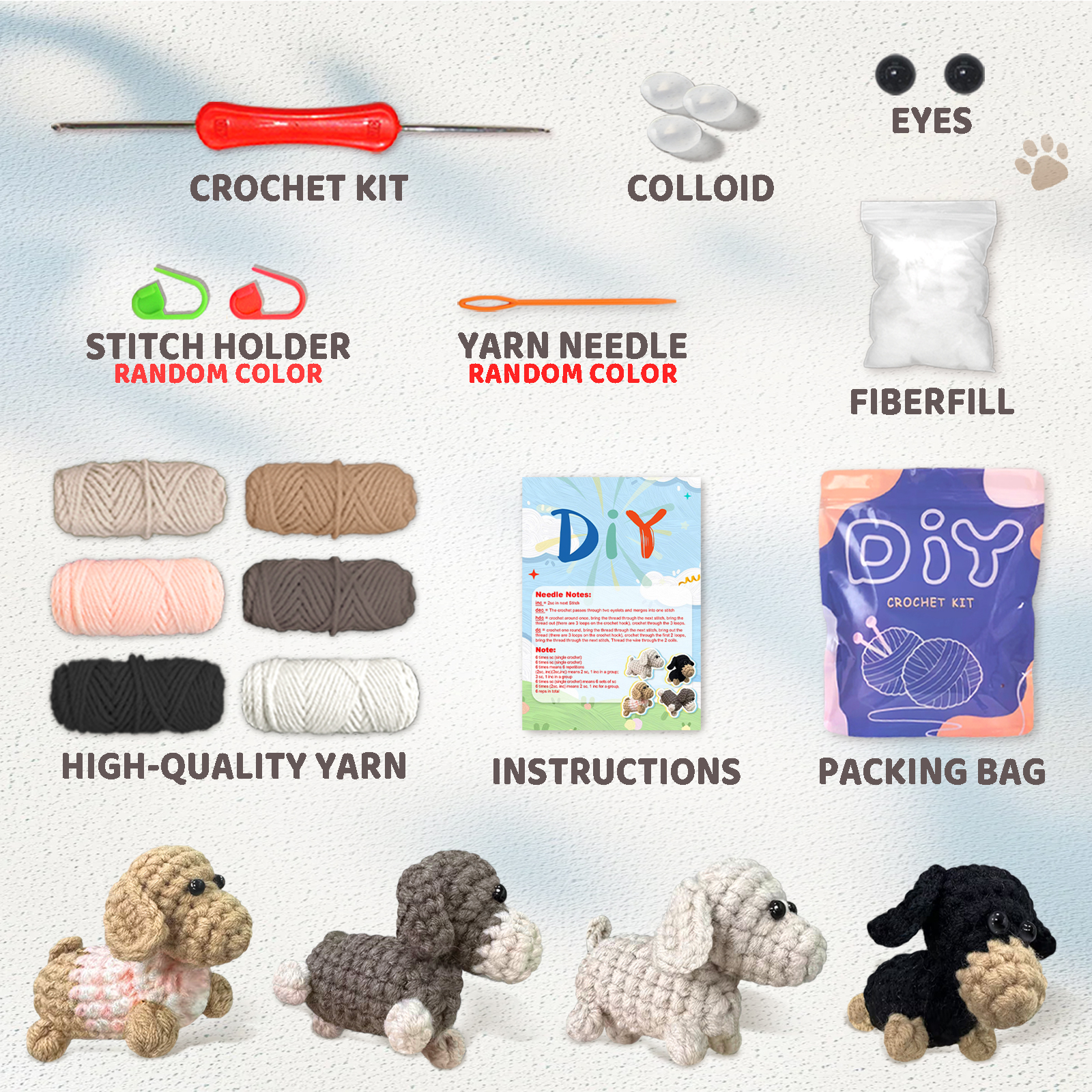 YAMAXIN 4PC Dog Crochet Needle - Art Craft Yarn avis et prix