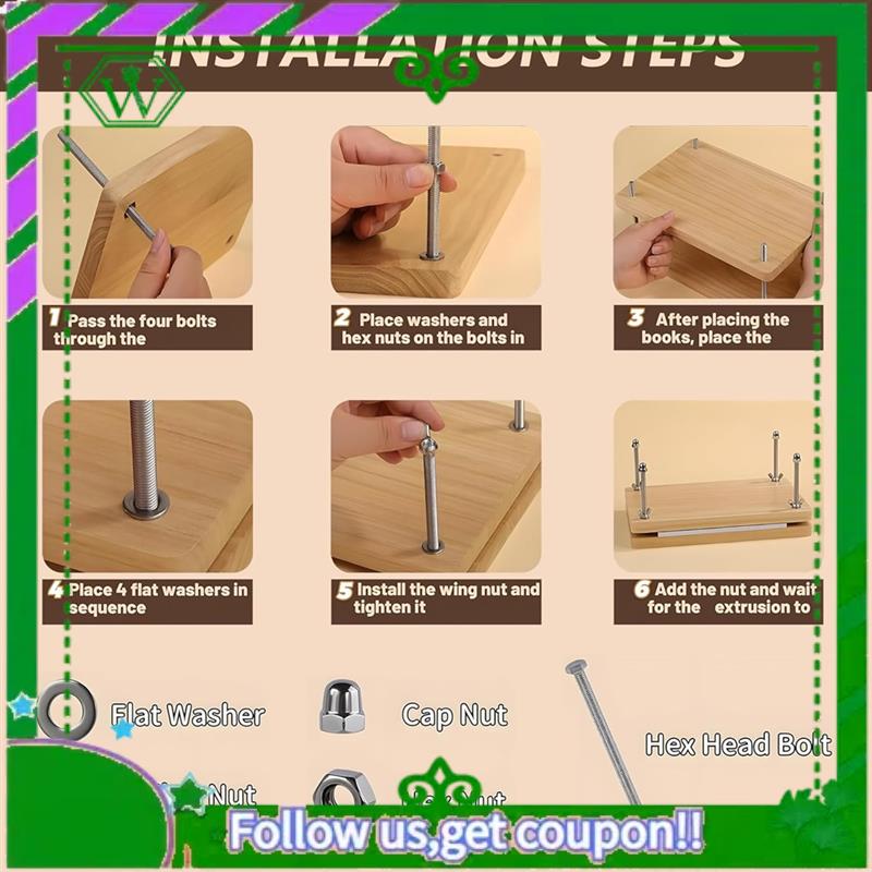 Reliable-Kits Wooden Book Pres - Bookbinding Supply Kit avis et prix