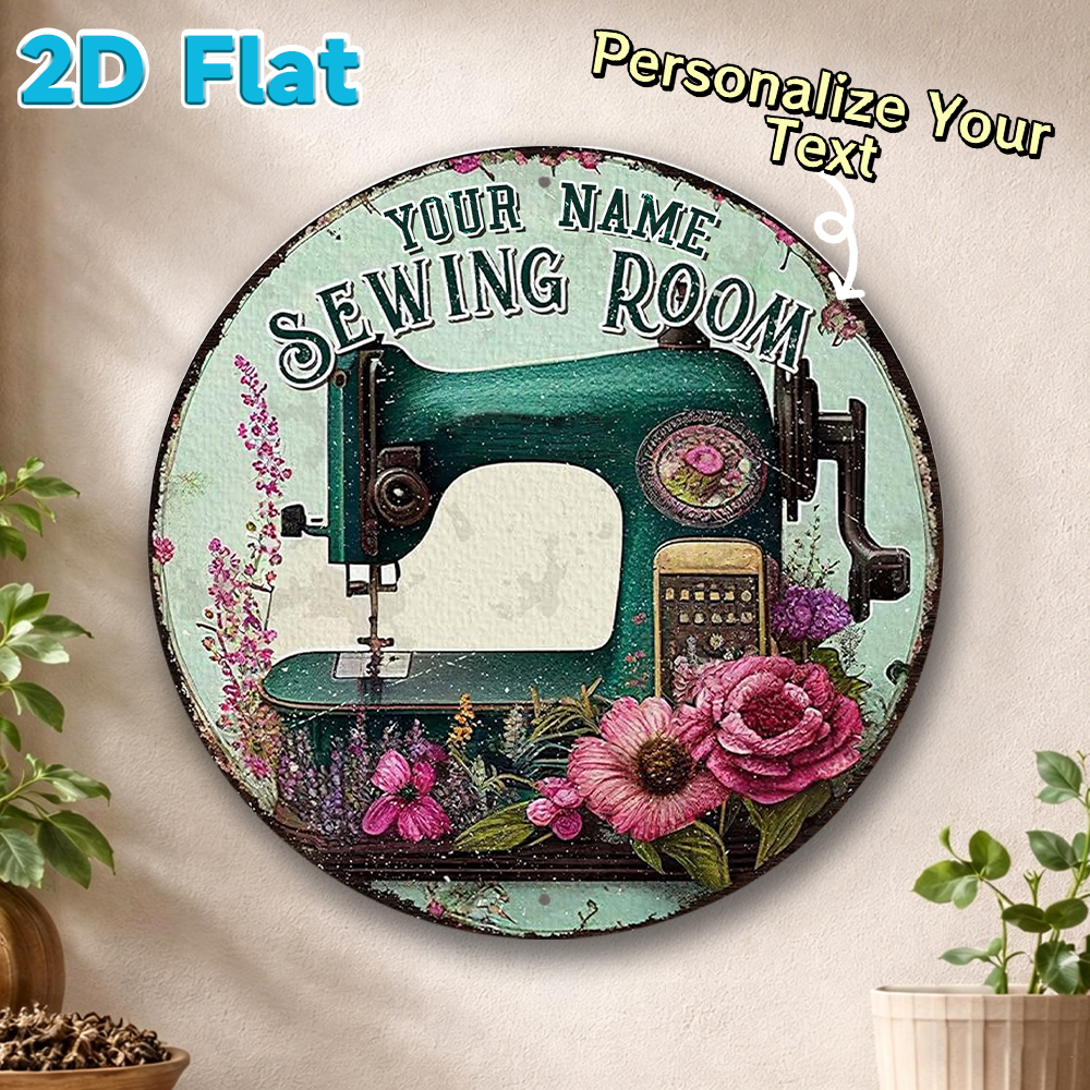 Custom Name Sewing Room Round  - Art Craft Decoration avis et prix