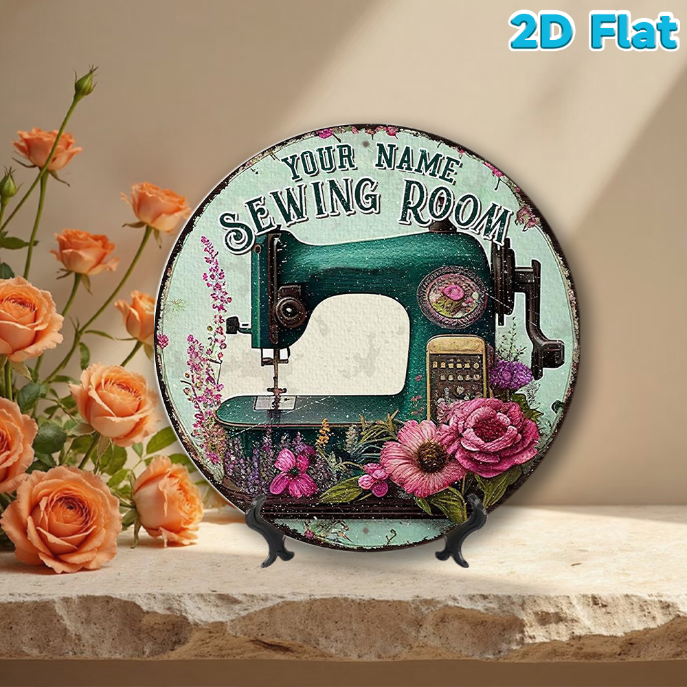 Custom Name Sewing Room Round  - Art Craft Decoration avis et prix