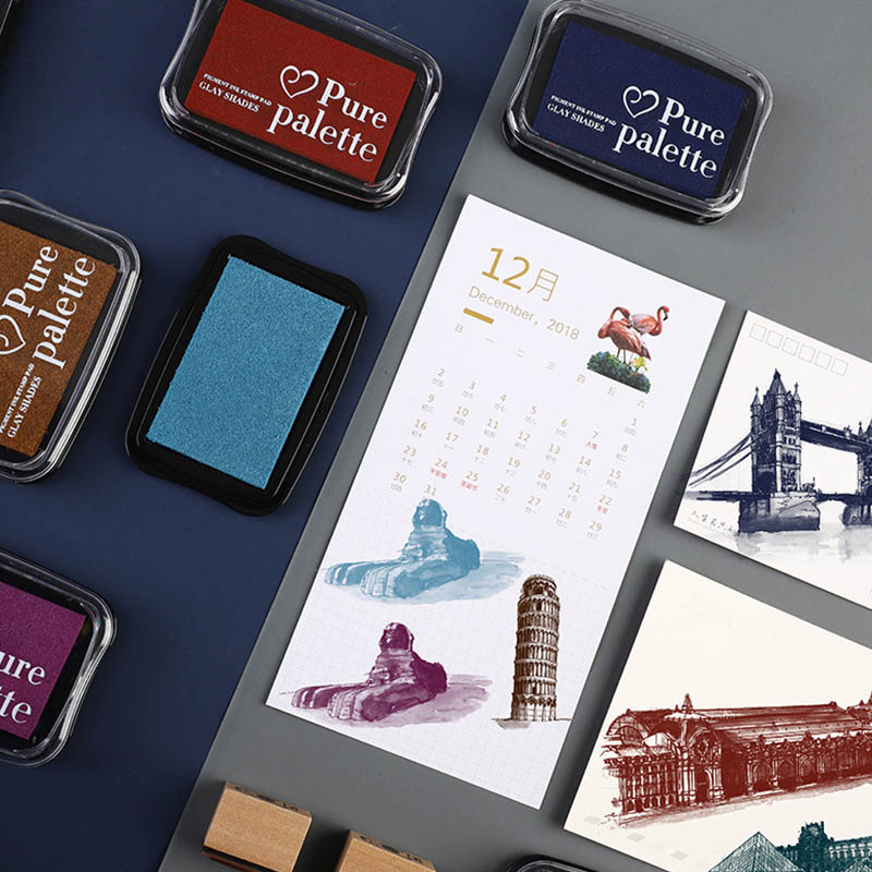 6 pieces - Retro solid color s - Rubber Stamp Blank avis et prix