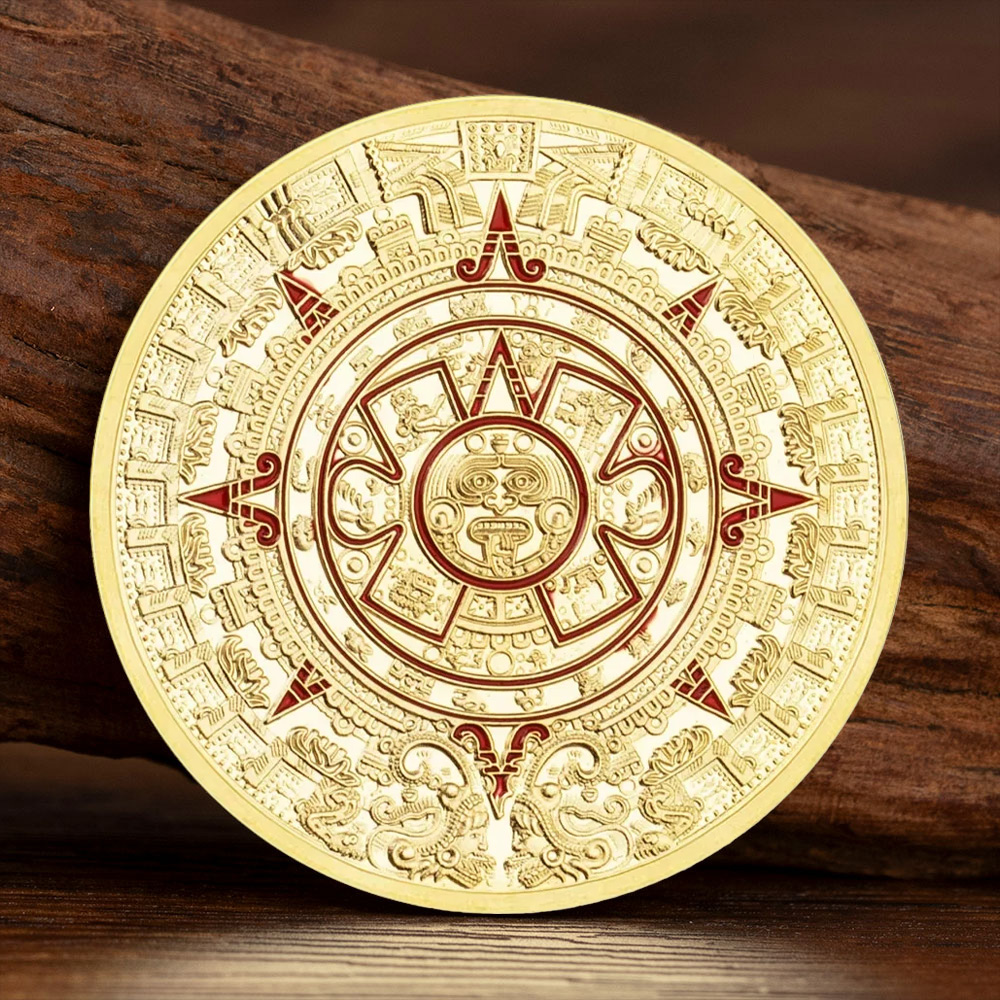 Gold Plated Mayan Aztec Calend - Art Craft Letter A avis et prix