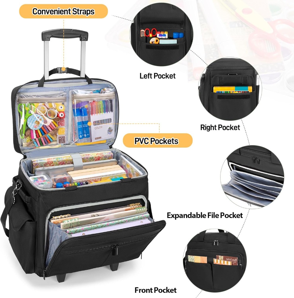 Rolling Scrapbook Tote with Ex - Art & Craft Toys For Kids avis et prix