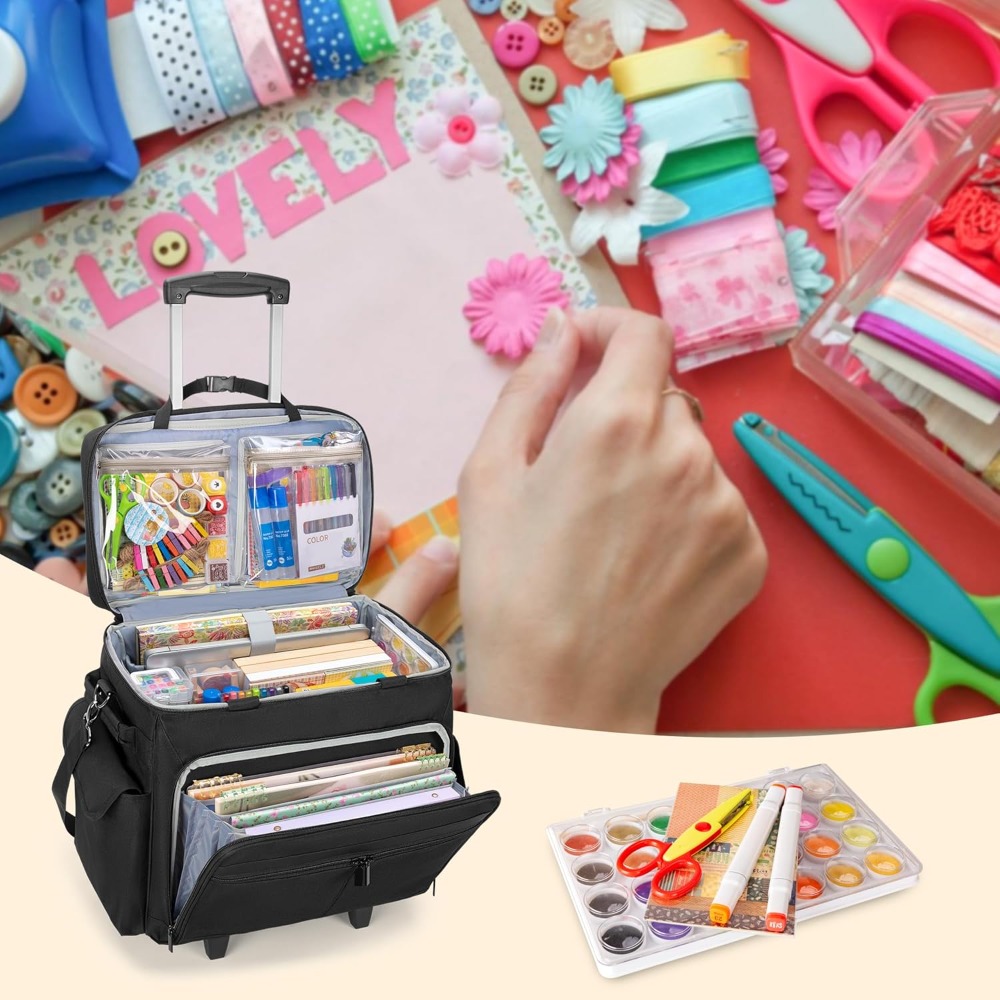 Rolling Scrapbook Tote with Ex - Art & Craft Toys For Kids avis et prix
