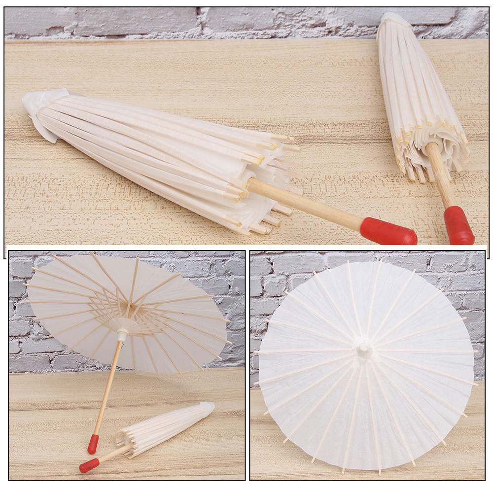 4Pcs DIY Paper Umbrella Blank  - Art Craft Umbrella avis et prix