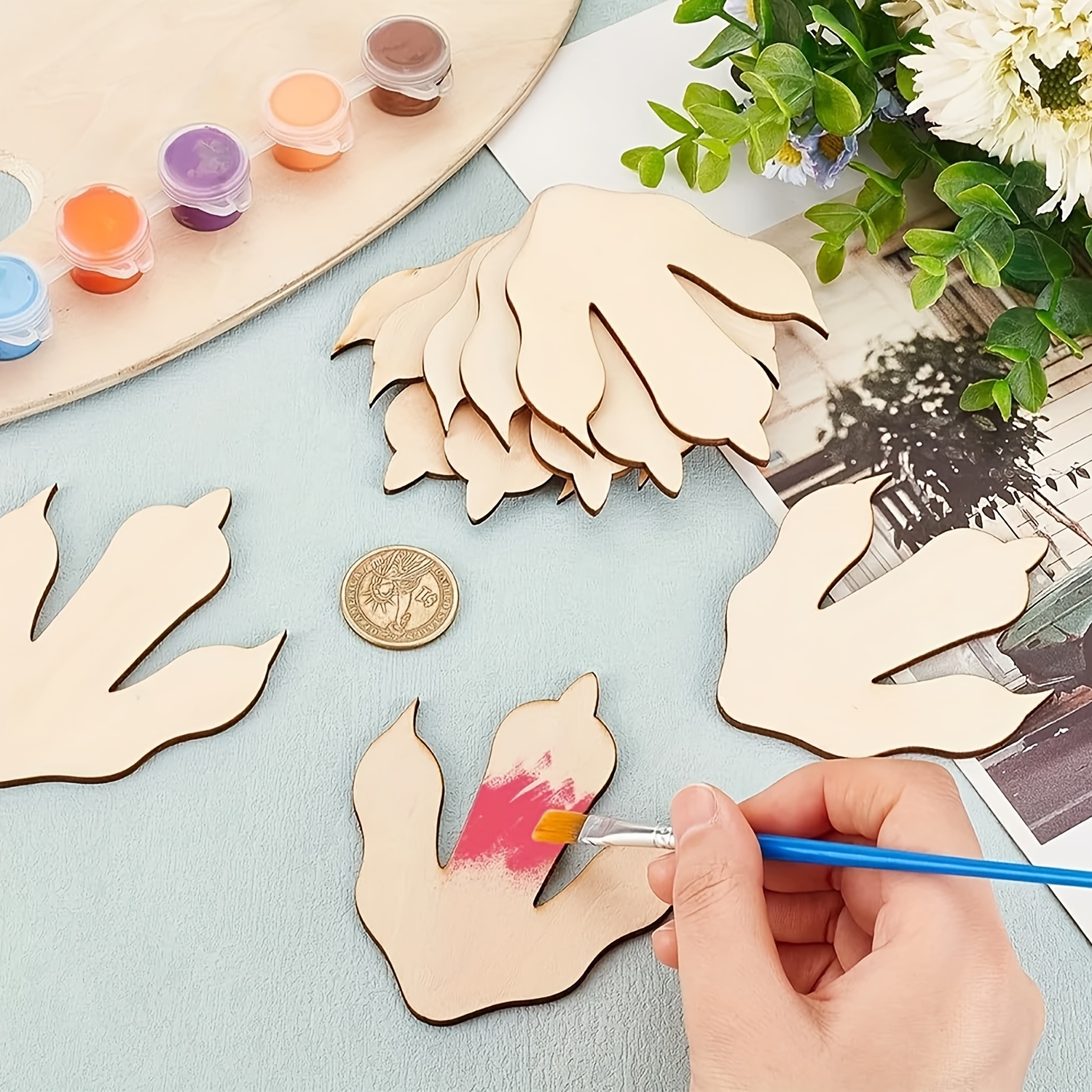 10/20 Pieces Wooden Dinosaur F - Art Craft Dinosaur avis et prix