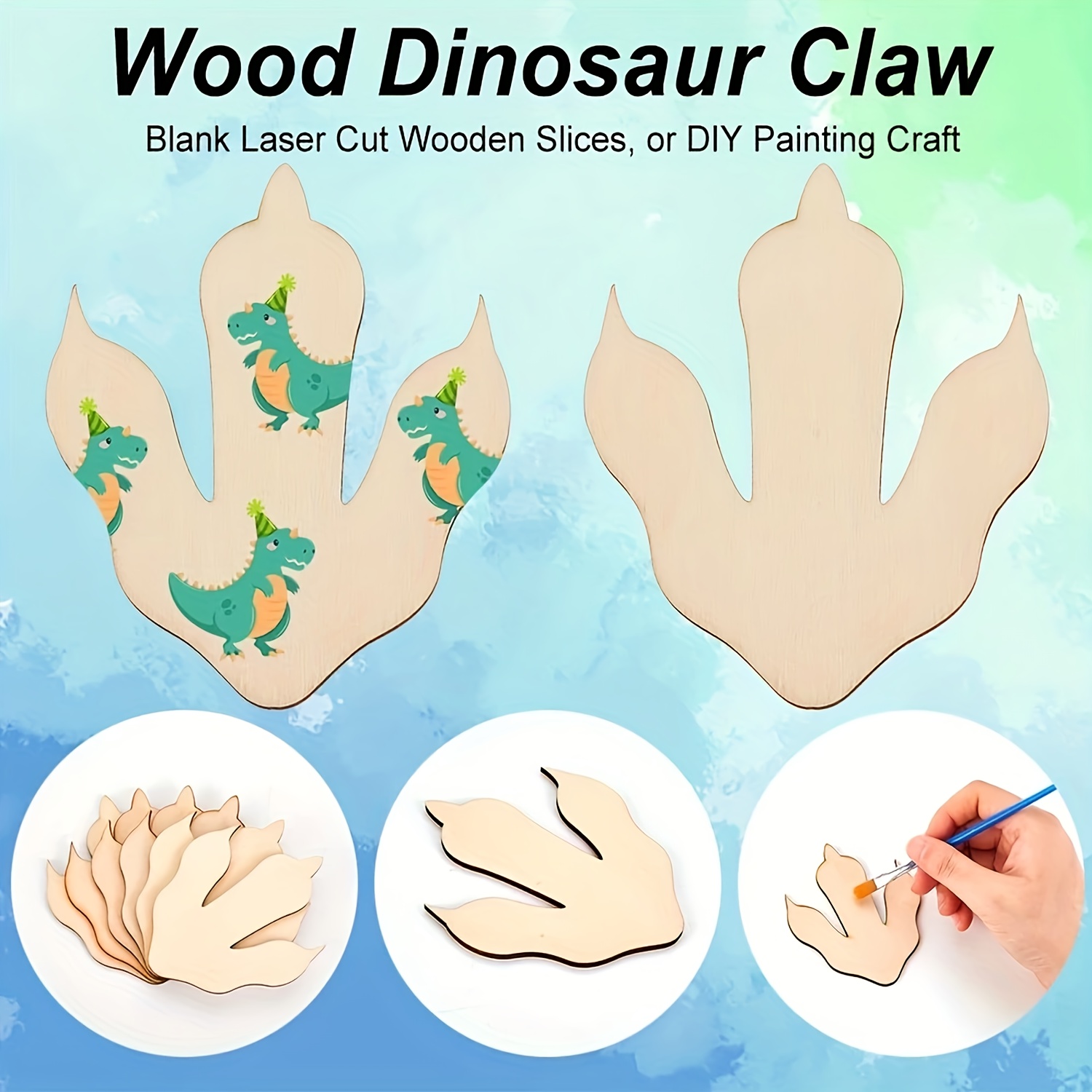 10/20 Pieces Wooden Dinosaur F - Art Craft Dinosaur avis et prix