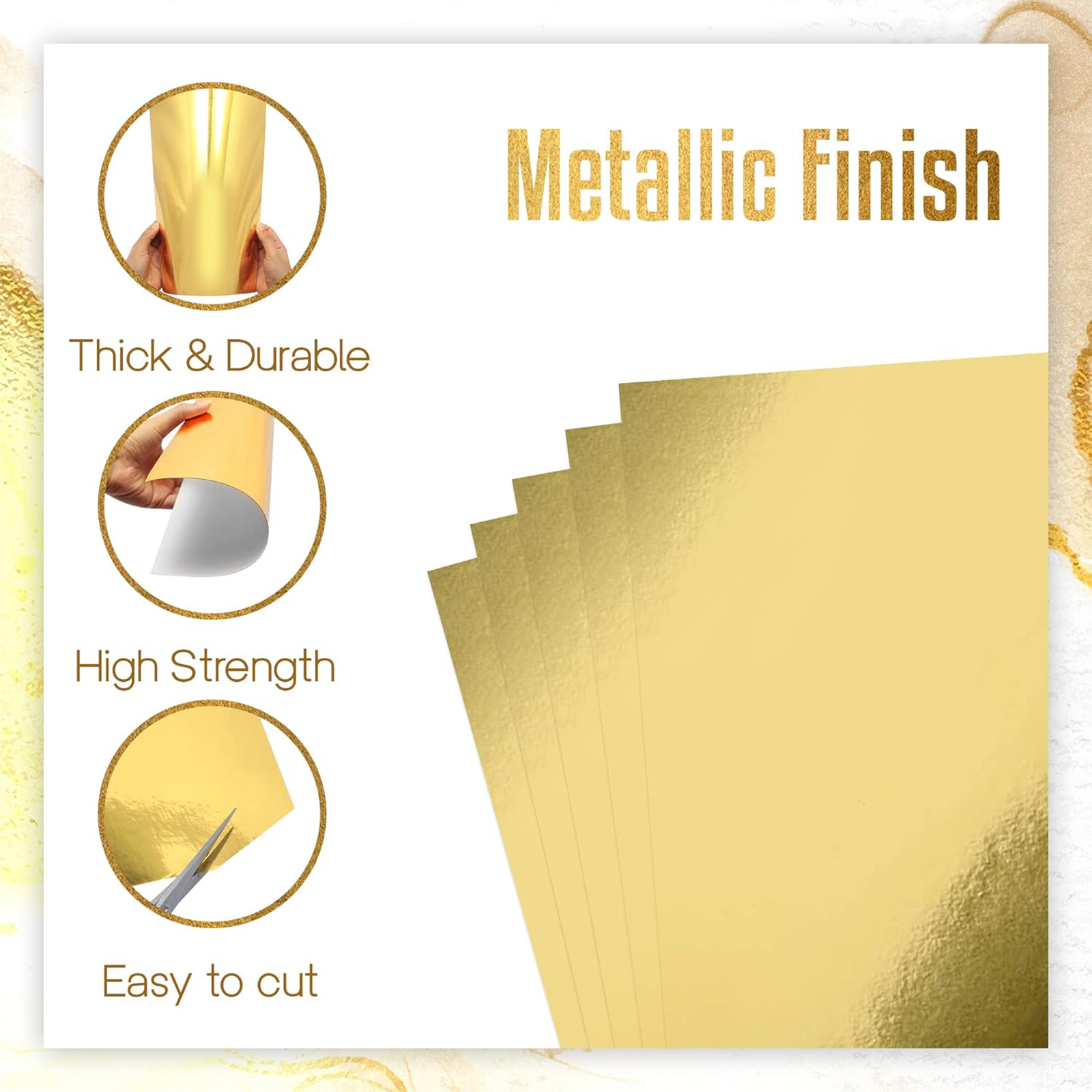 10 Sheets A4 Size Metallic Gol - Art Craft Paper avis et prix