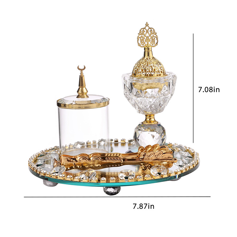 Round Gold Crystal Incense Bur - Art Craft Decoration Ideas avis et prix