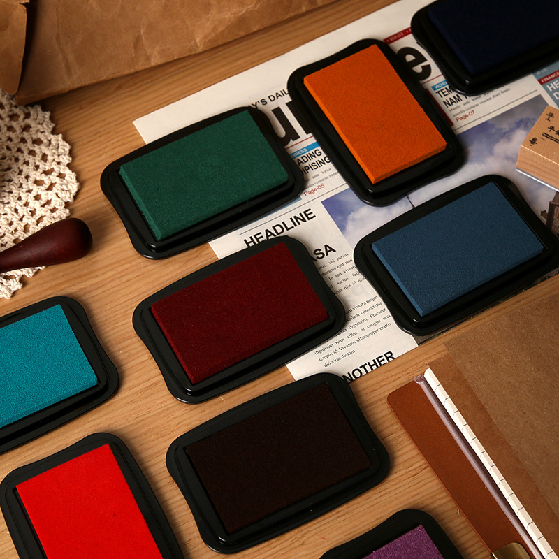 12 Colors Vintage Solid Color  - Rubber Stamp Blank avis et prix