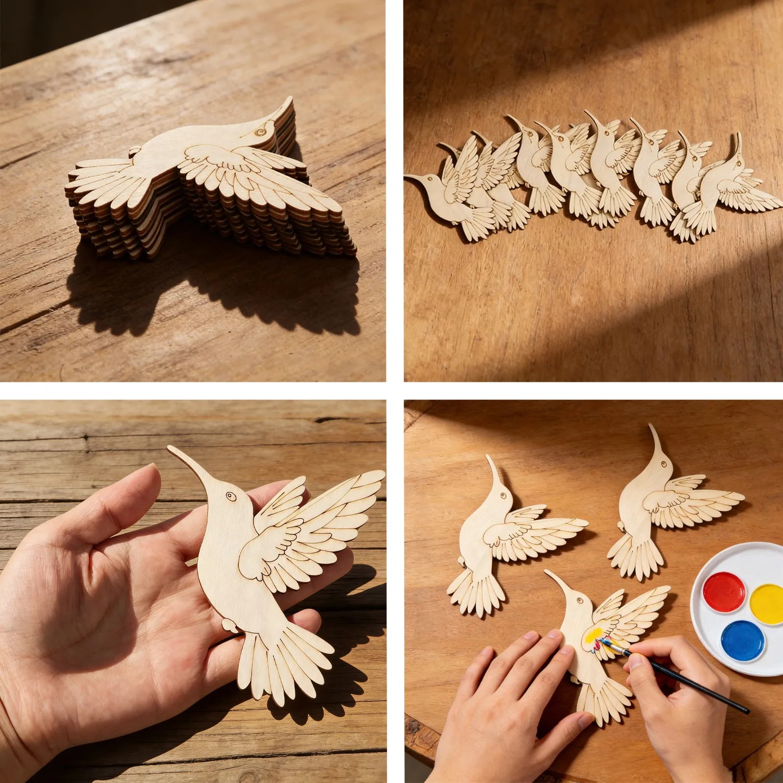 10pcs Unfinished Wood Animal B - Art & Craft Toys For Kids avis et prix