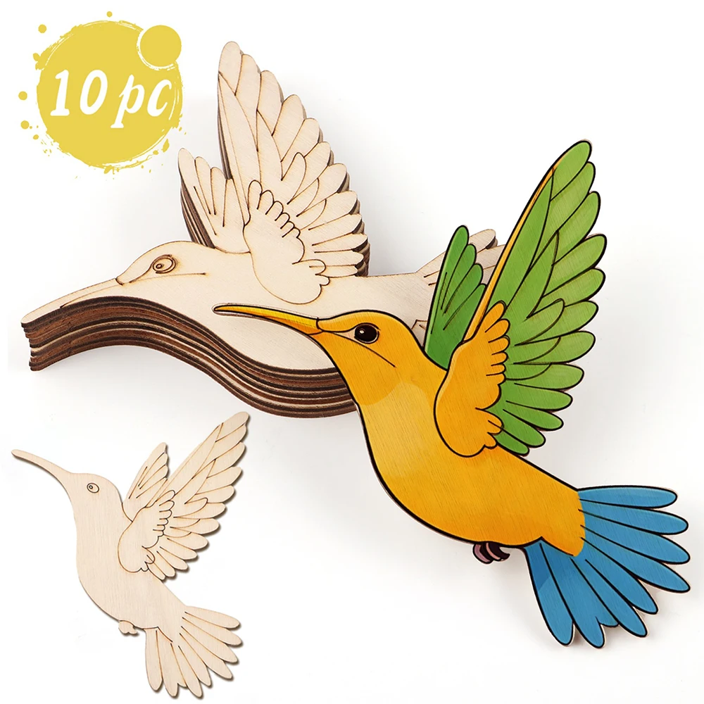 10pcs Unfinished Wood Animal B - Art & Craft Toys For Kids avis et prix