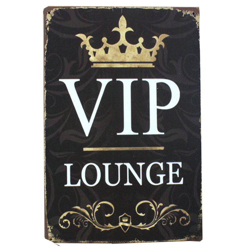 VIP Lounge Tin Plate Sign Meta - Art Craft Cafe avis et prix