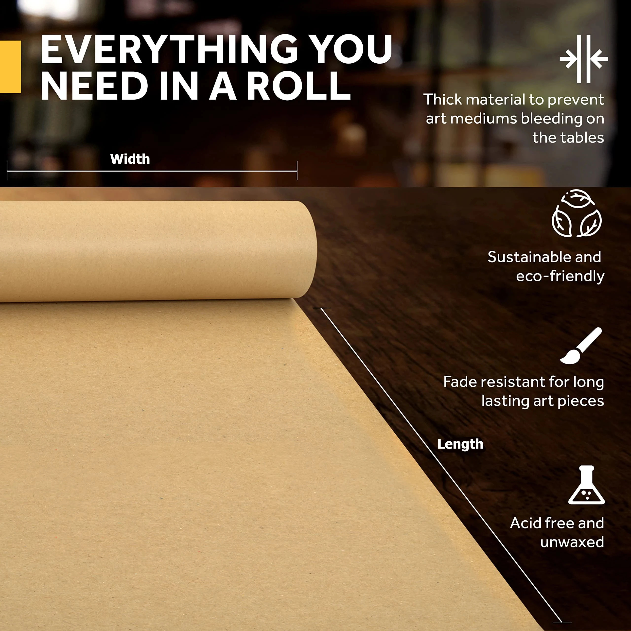 Kraft Paper Brown Ideal for Gi - Wallpaper Art And Craft avis et prix