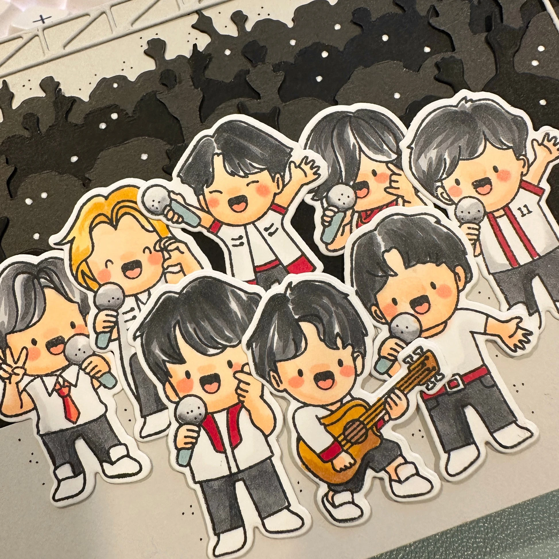 Concert Boy Girl Band Clear Si - Rubber Stamp Blank avis et prix