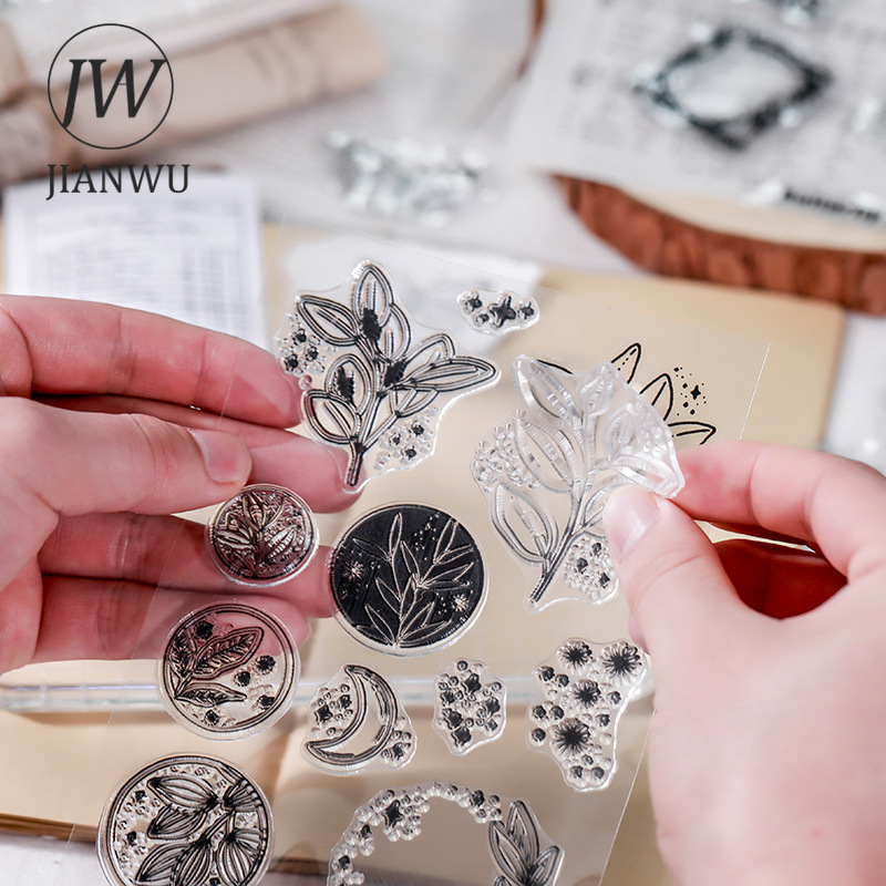 JIANWU Minimalist Black White  - Rubber Stamp Blank avis et prix