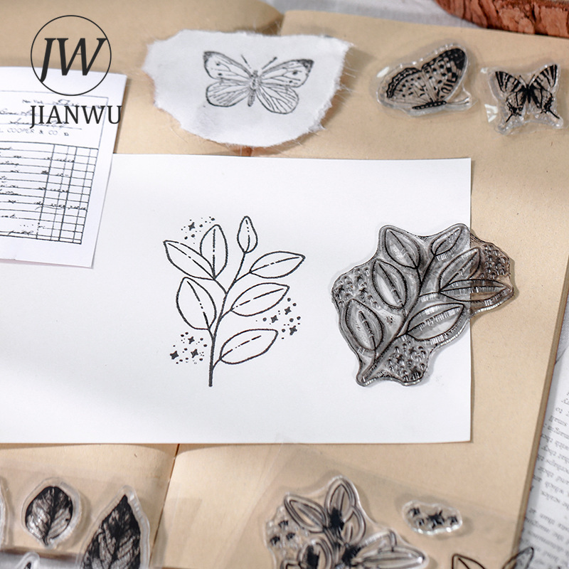 JIANWU Minimalist Black White  - Rubber Stamp Blank avis et prix