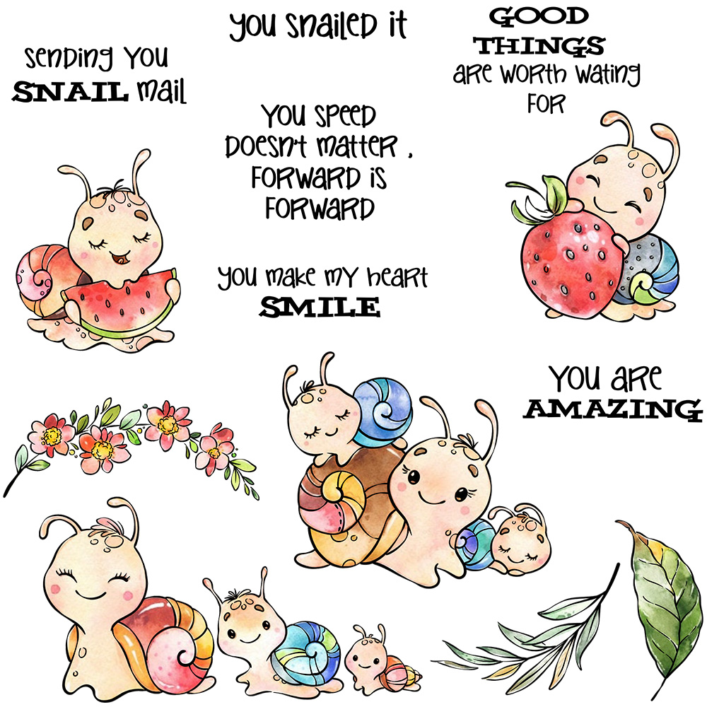 Mangocraft Cute Colorful Snail - Rubber Stamp Blank avis et prix