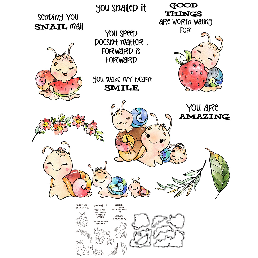 Mangocraft Cute Colorful Snail - Rubber Stamp Blank avis et prix