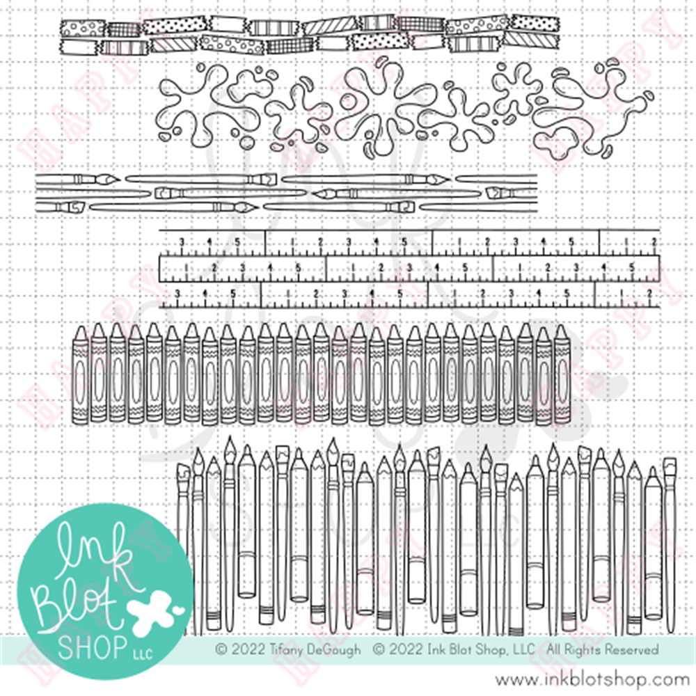 Clear Stamps Arts And Crafts B - Art Craft Umbrella avis et prix