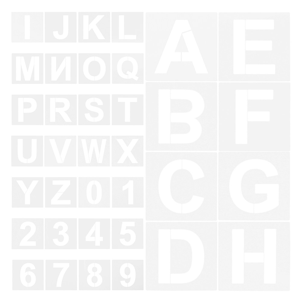 72Pcs Plastic Alphabet Number  - Art Craft Letter A avis et prix