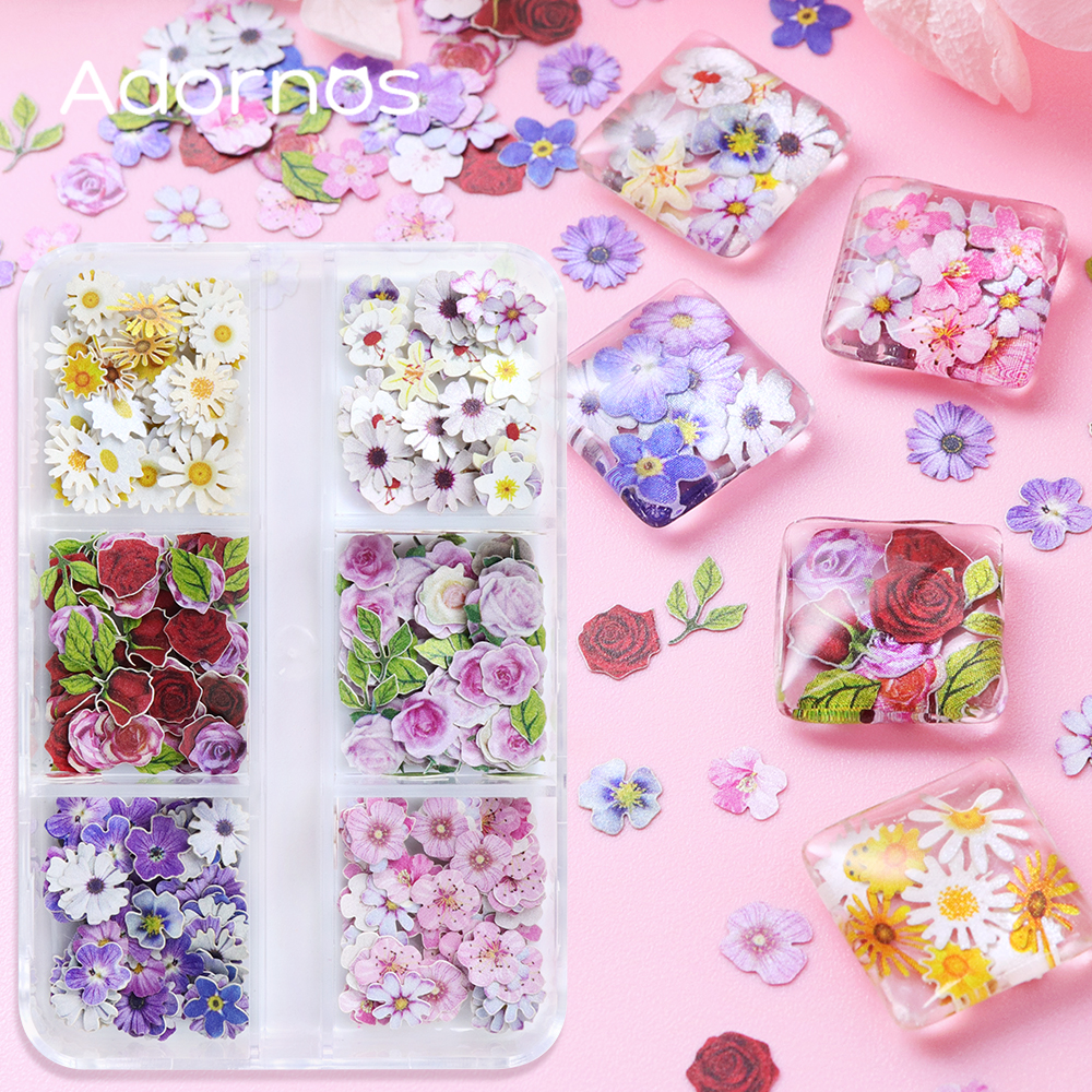 6 Grids Flowers Wood Pulp Chip - Art Craft Leaves avis et prix