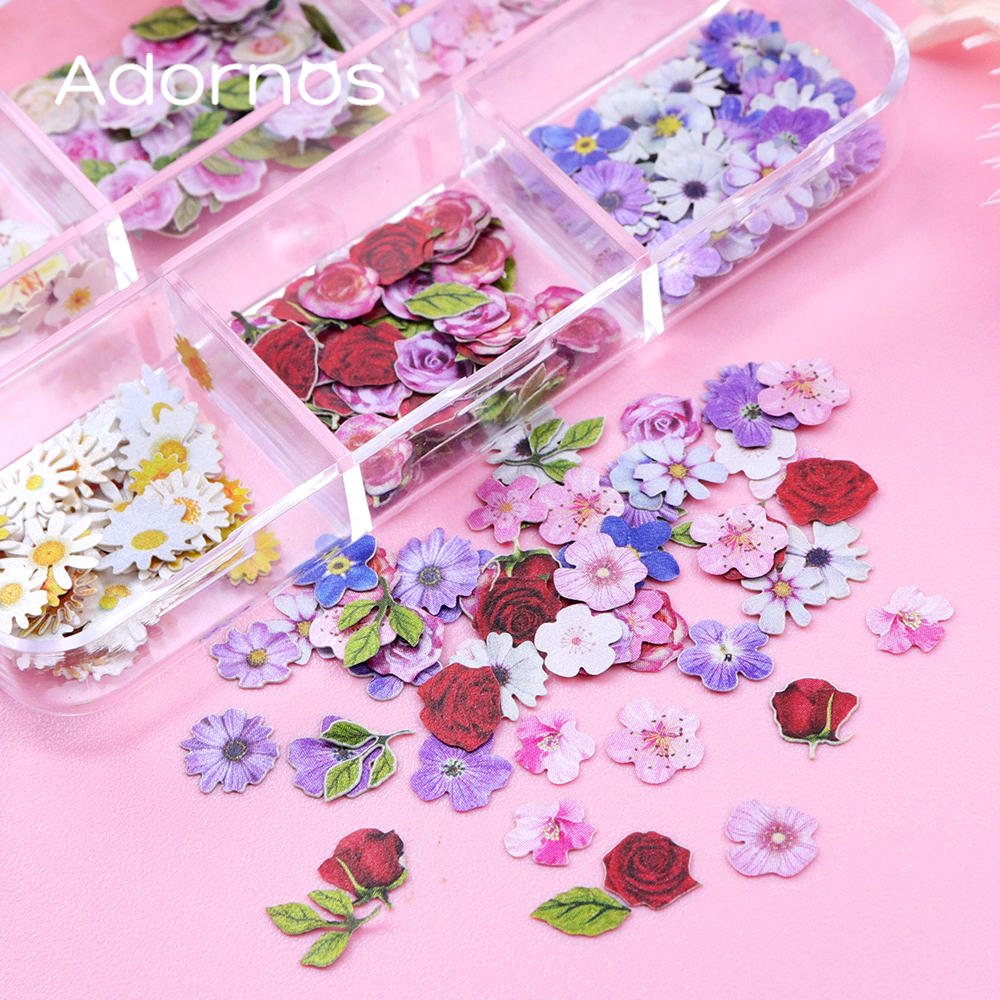 6 Grids Flowers Wood Pulp Chip - Art Craft Leaves avis et prix