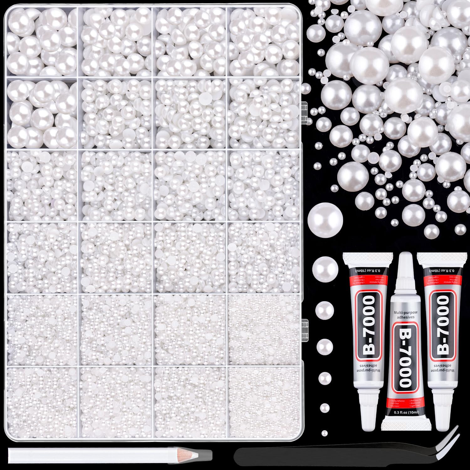 16500Pcs White Flatback Pearls - Art Craft Kits avis et prix