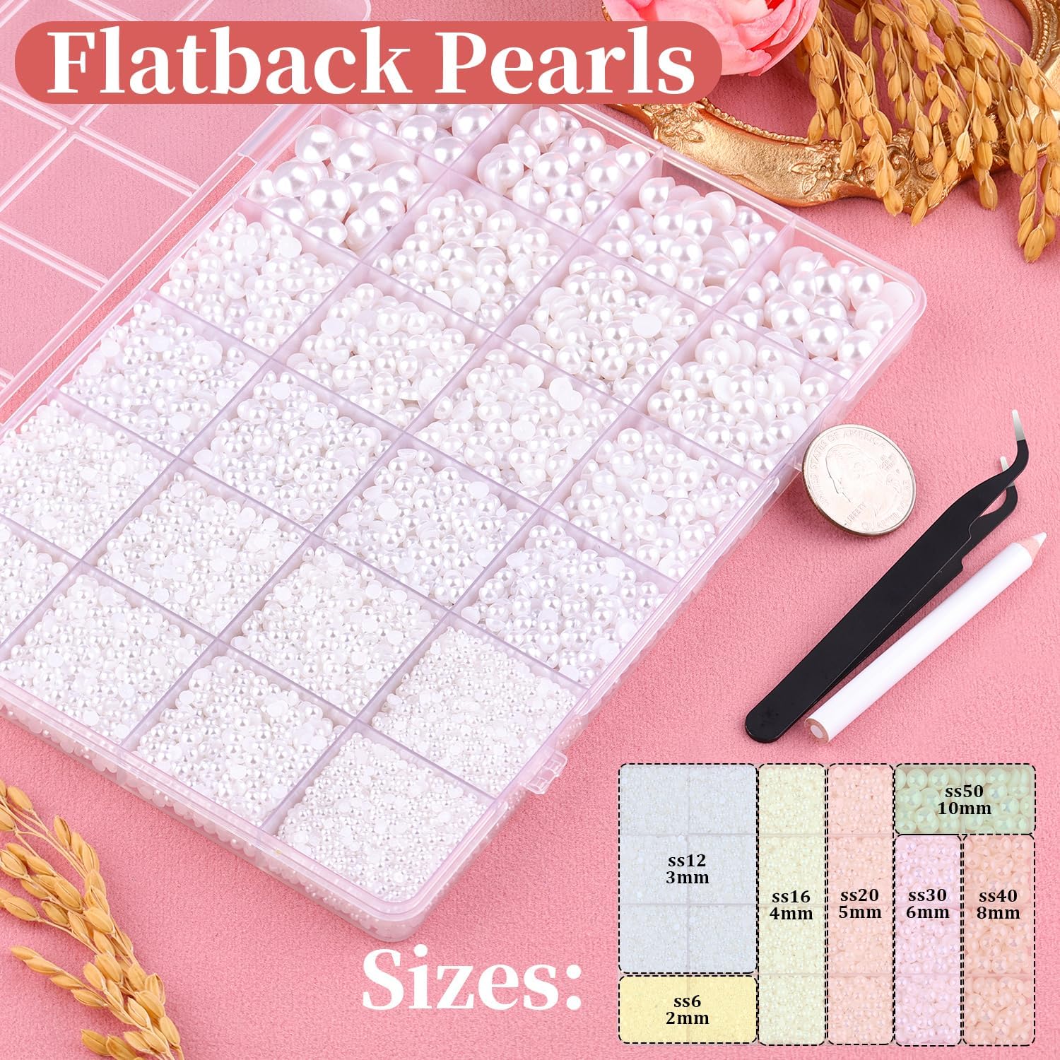 16500Pcs White Flatback Pearls - Art Craft Kits avis et prix