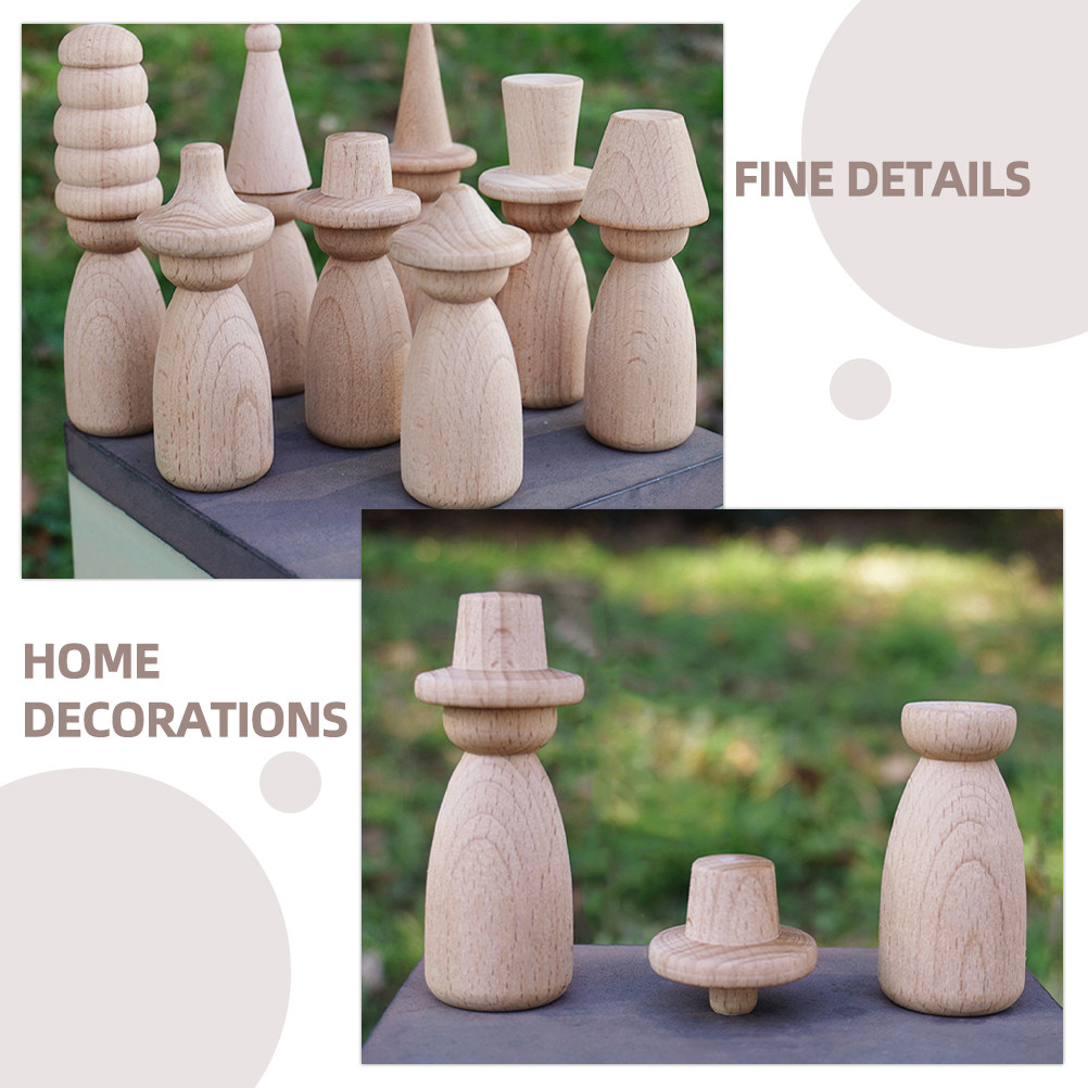 1Set Blank Wood Peg Unfinished - Art Craft Idea avis et prix