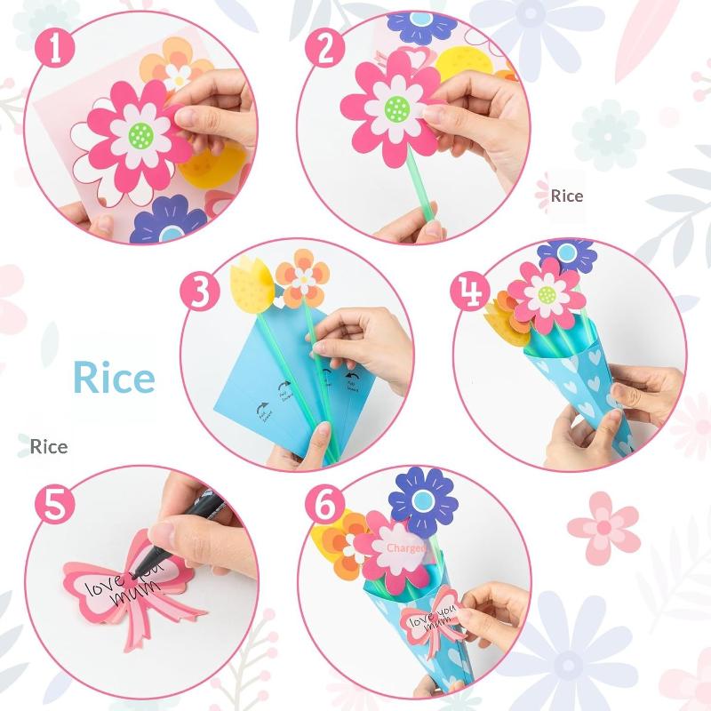 12Pcs Flower Bouquet Craft Kit - Art And Craft For Mother'S Day avis et prix