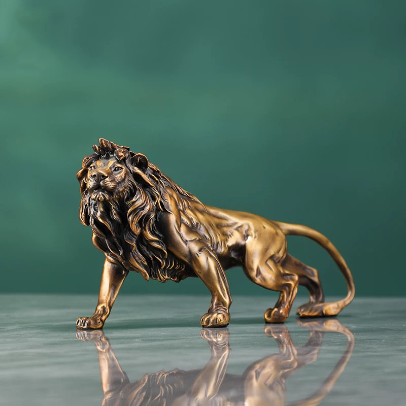 Copper Lion Sculpture Ornament - Art Craft Lion avis et prix