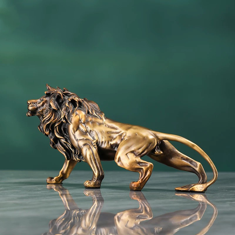 Copper Lion Sculpture Ornament - Art Craft Lion avis et prix