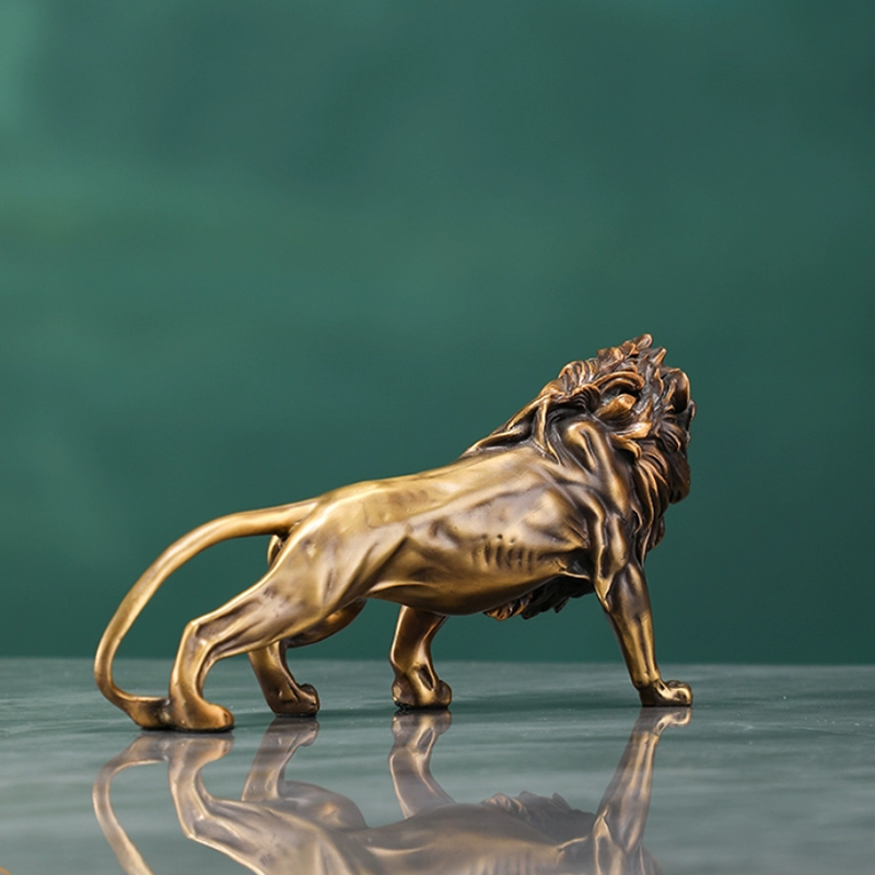 Copper Lion Sculpture Ornament - Art Craft Lion avis et prix