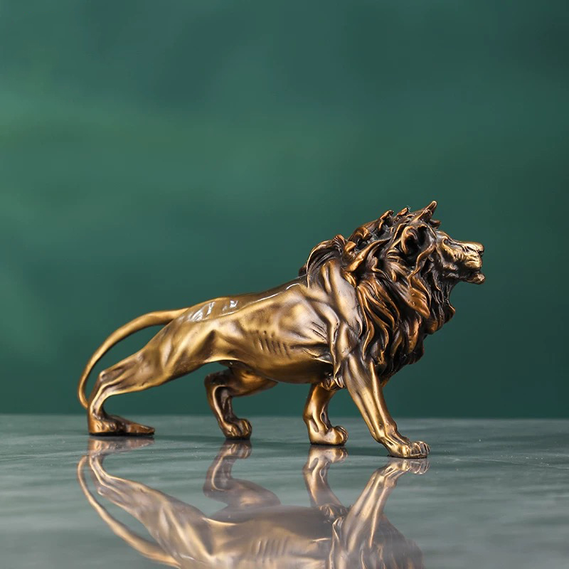 Copper Lion Sculpture Ornament - Art Craft Lion avis et prix