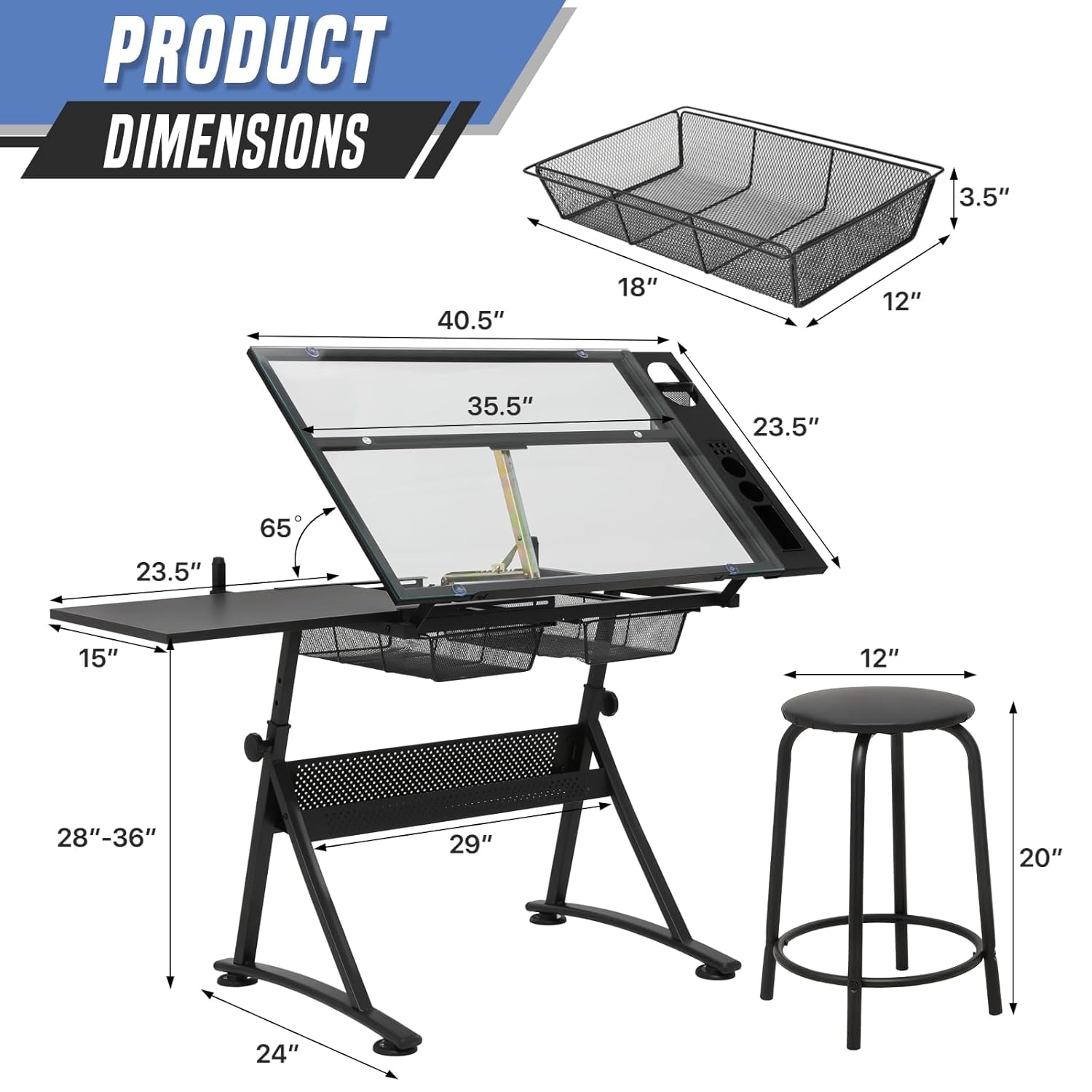 Drafting Table with Height Adj - Art & Craft Toys For Kids avis et prix