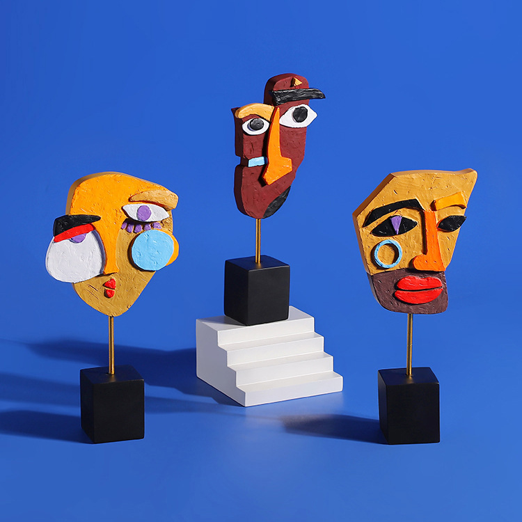 Abstract Face Colorful Twisted - Art Craft Cafe avis et prix