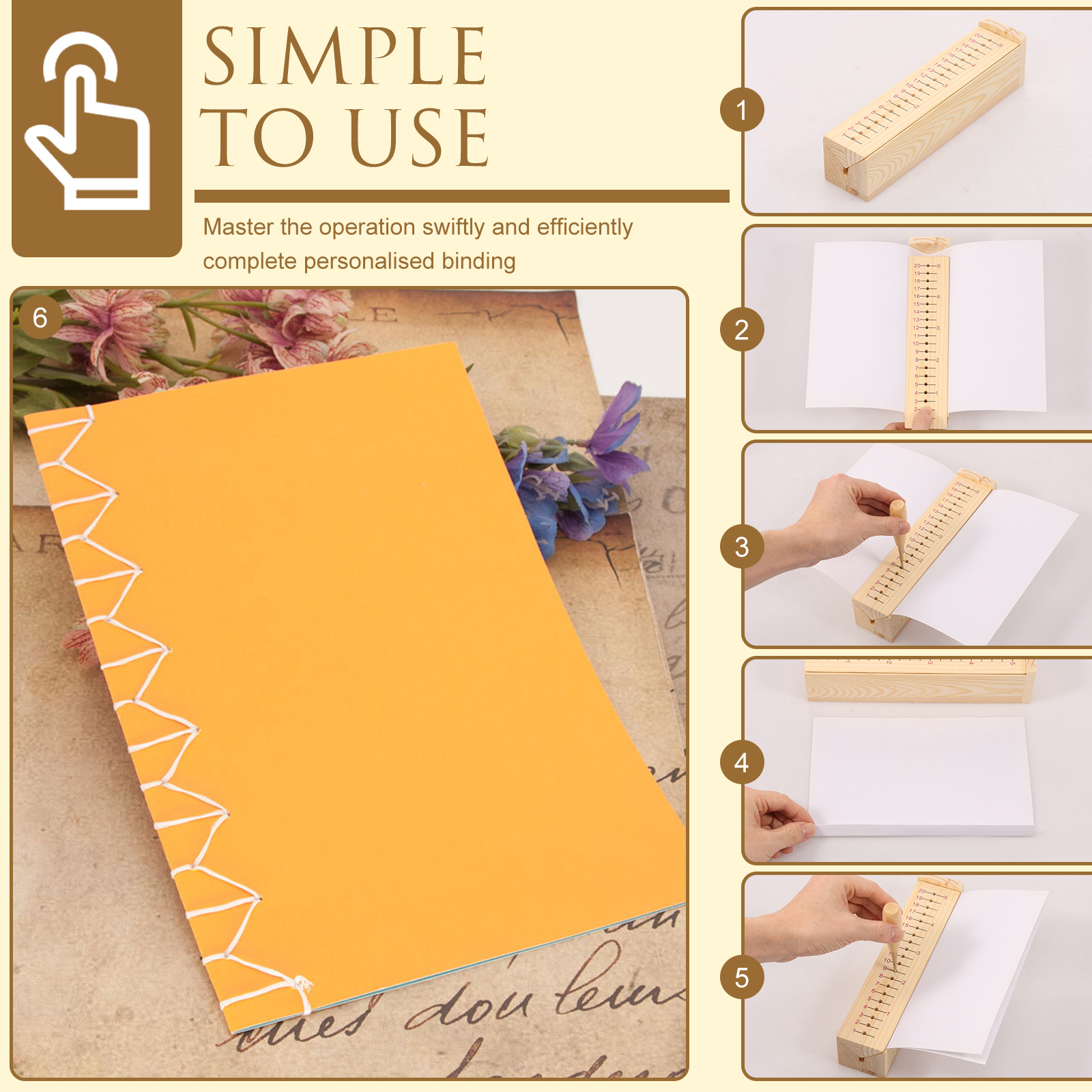 Wood Bookbinding Punching Crad - Bookbinding Supply Kit avis et prix
