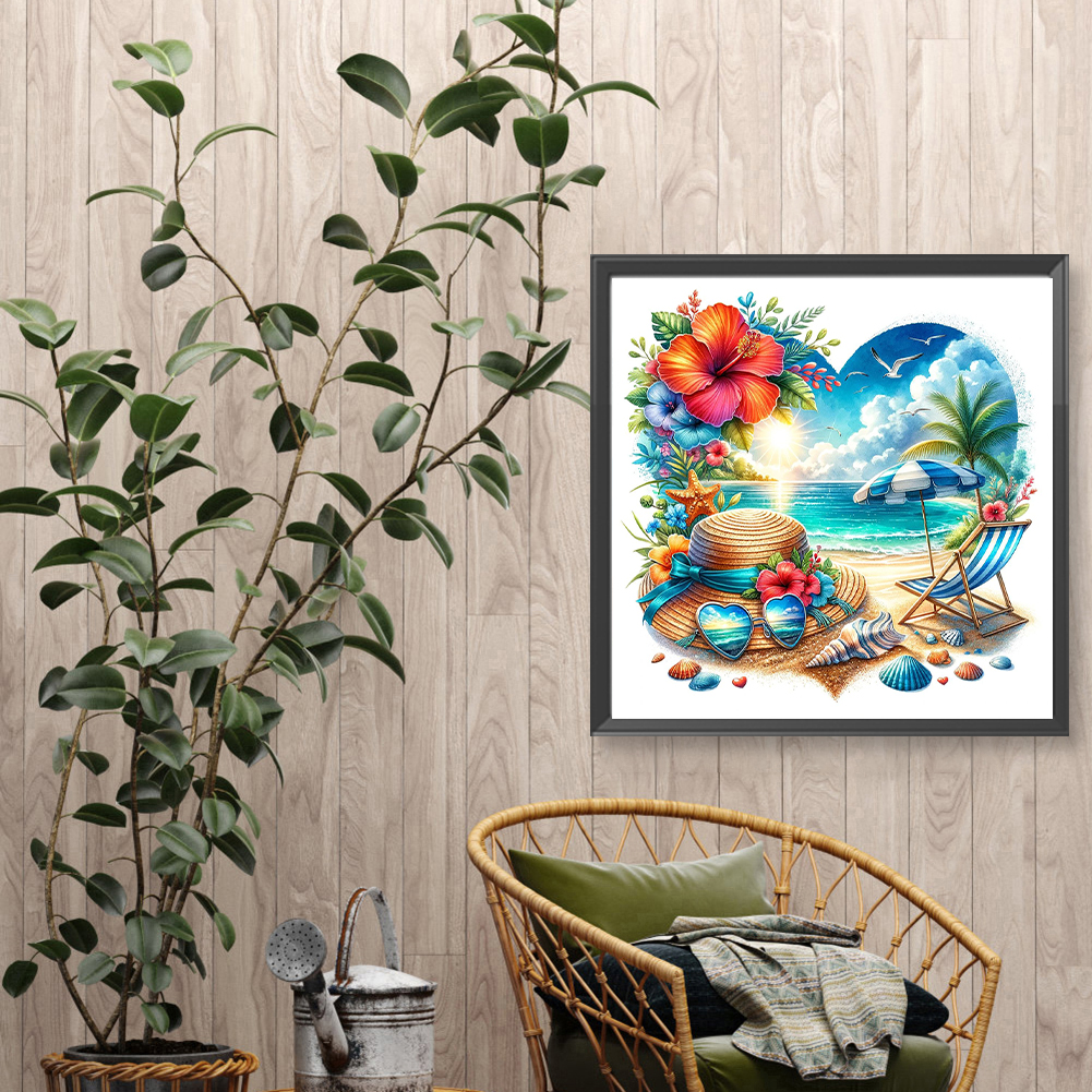 Summer Beach Full DIY 5D Round - Art Craft Decoration Ideas avis et prix